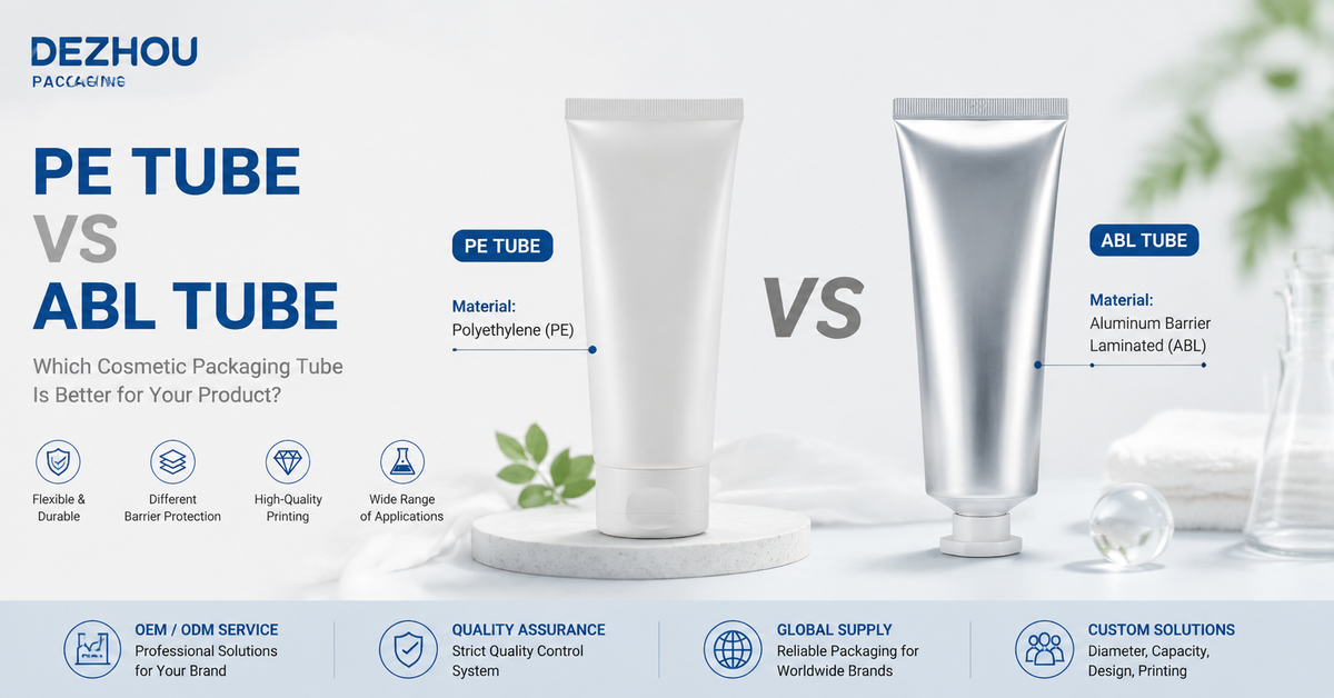 PE tube vs ABL tube cosmetic packaging comparison by DEZHOU Packaging
