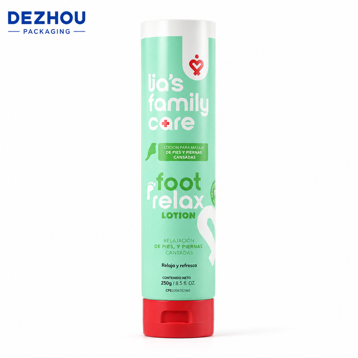 Custom 250g PE tube for foot care cream packaging