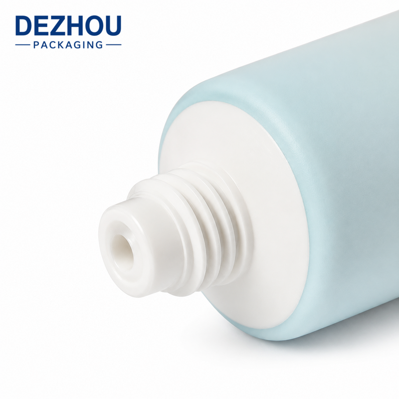 ABL skincare tube with rounded bottom design