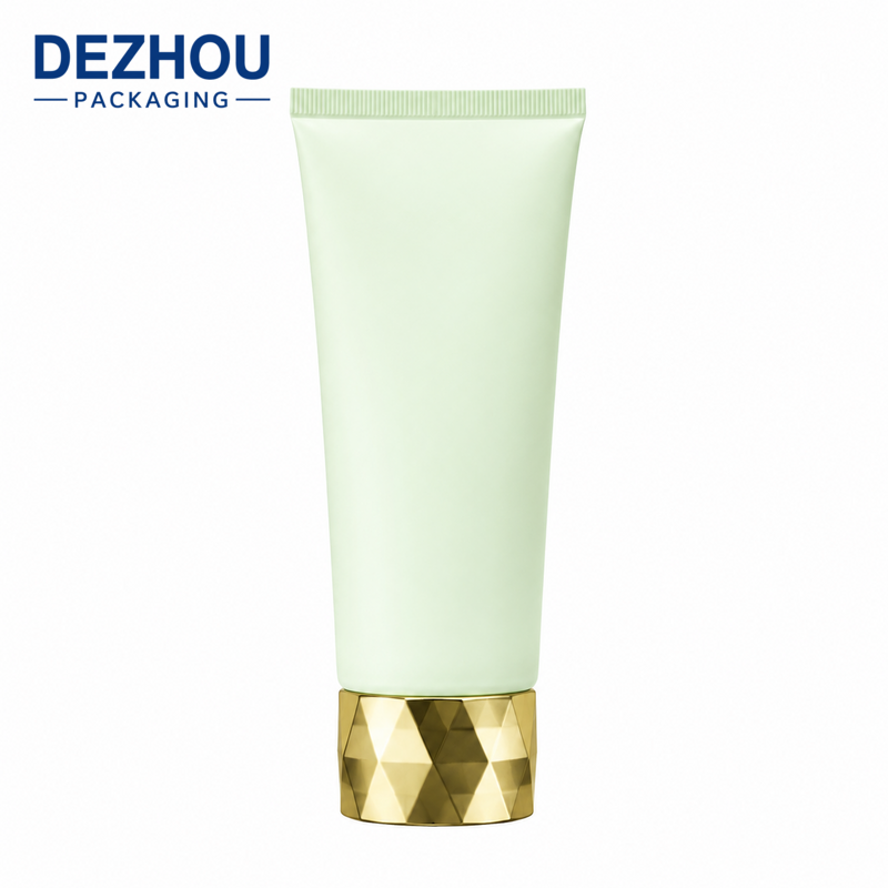 Custom PE Facial Cleanser Squeeze Tube with Unique Cap for Skincare Packaging