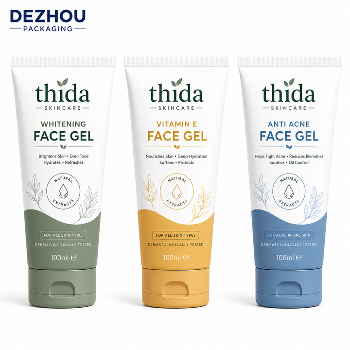 Round cosmetic squeeze tube example