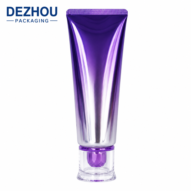 Custom High Gloss ABL Slim Waist Tube with Acrylic Cap for Skincare Packaging