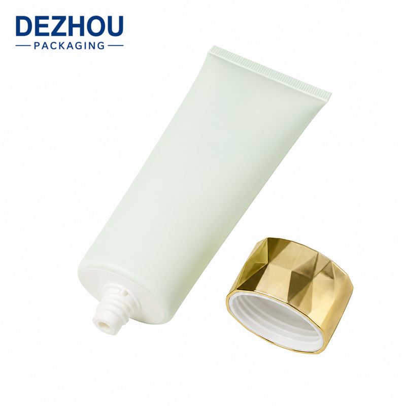 Custom PE Facial Cleanser Squeeze Tube with Unique Cap for Skincare Packaging