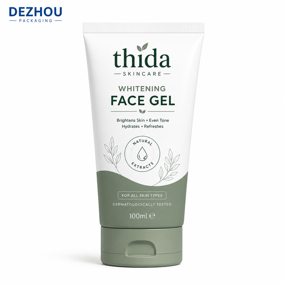 Custom PE Facial Gel Squeeze Tube with Flip-Top Cap for Skincare Packaging