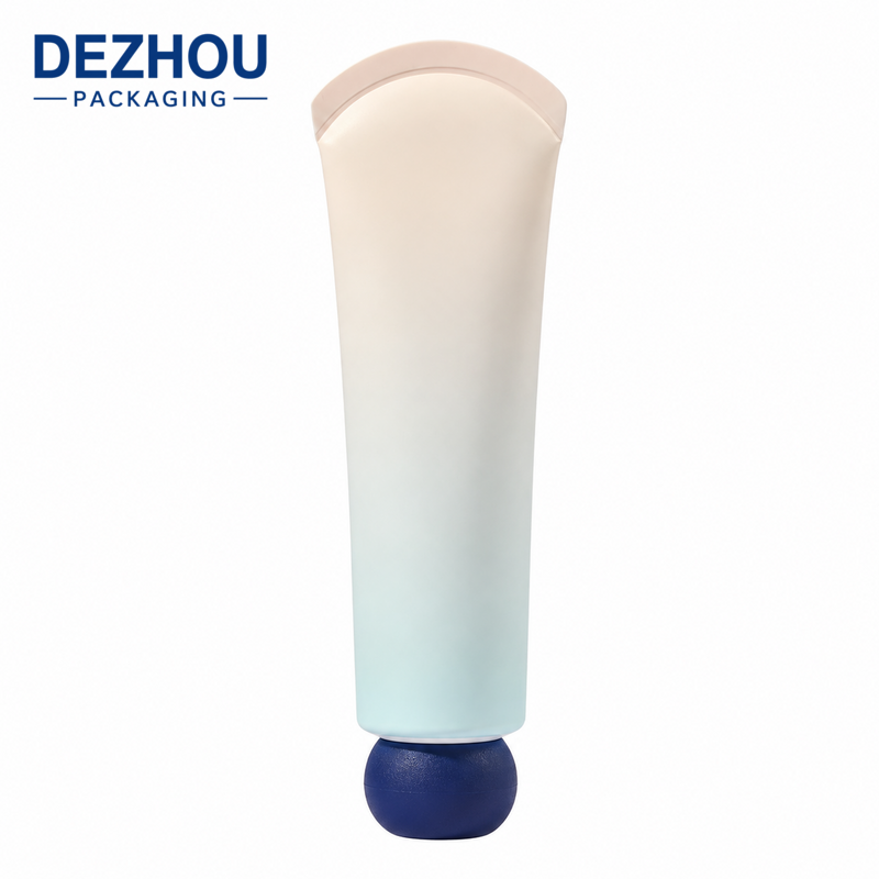 ABL skincare tube with rounded bottom design