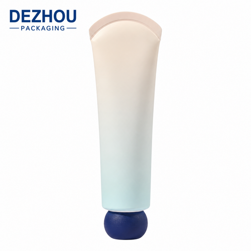 ABL skincare tube with rounded bottom design