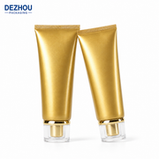 Matte Gold PE Cosmetic Tube with Acrylic Cap
