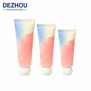 PE skincare tube with unique round cap