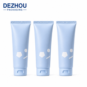 Custom Blue Flip-Top PE Tube for Facial Cleanser Packaging