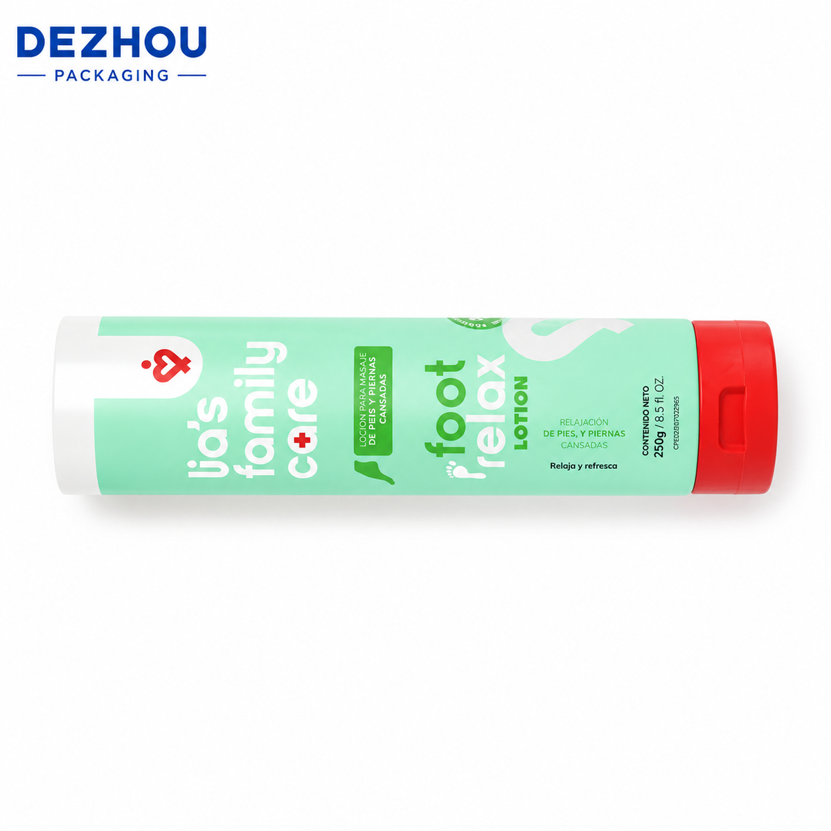 Custom 250g PE tube for foot care cream packaging