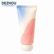 PE skincare tube with unique round cap