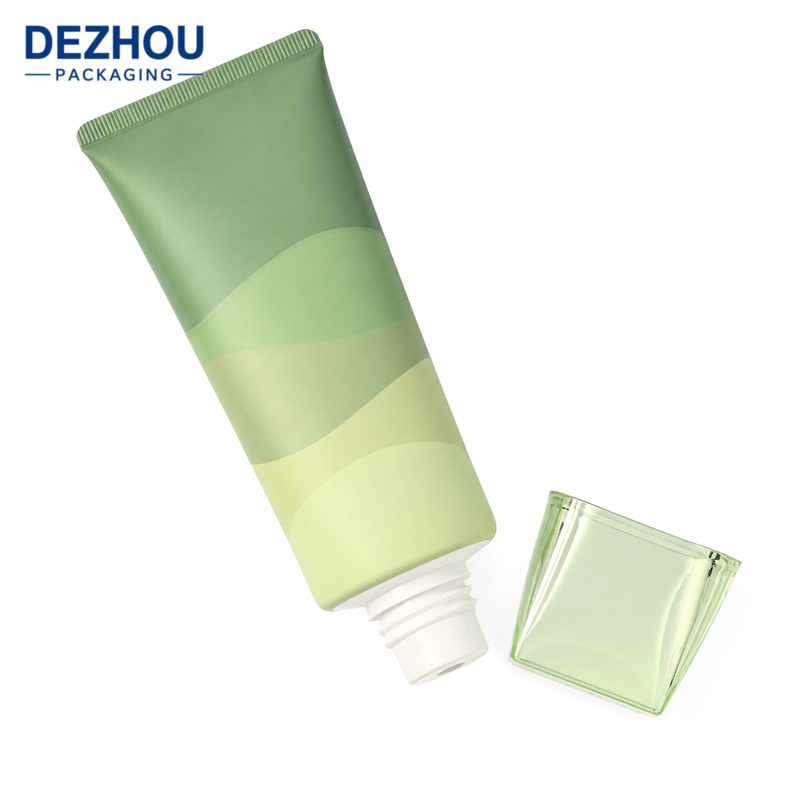 Gradient PE skincare tube surface finish detail