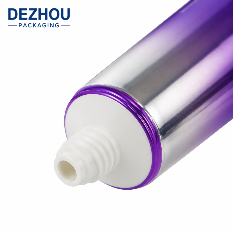 Custom High Gloss ABL Slim Waist Tube with Acrylic Cap for Skincare Packaging