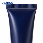 PE facial cleanser tube surface and closure detail