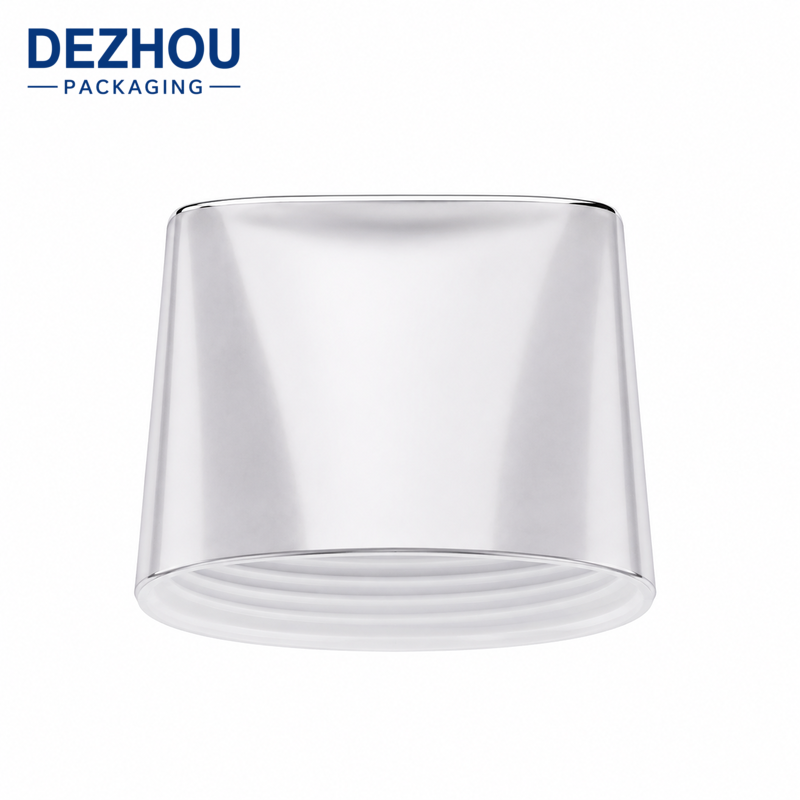 Custom White Oval Electroplated Cosmetic Tube Cap