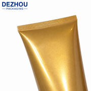 Matte Gold PE Cosmetic Tube with Acrylic Cap