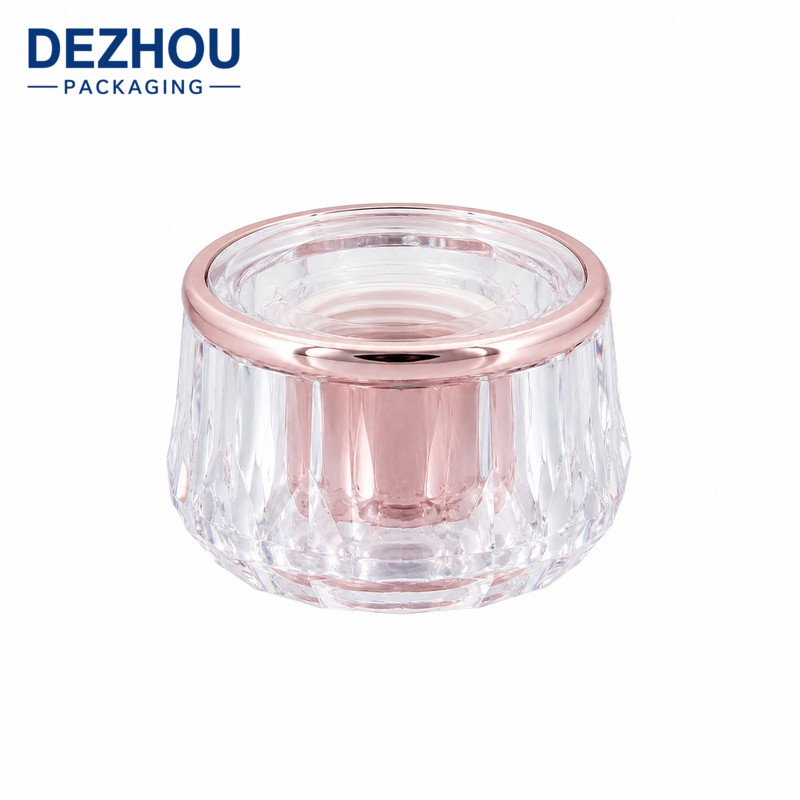 Custom Rose Gold Acrylic Cap for Cosmetic Tubes