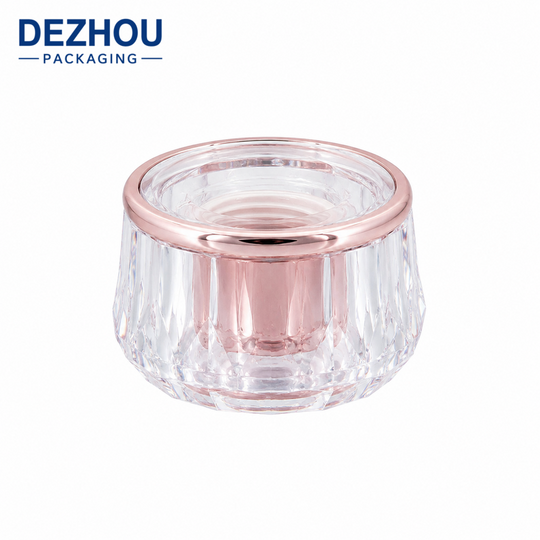 Rose gold acrylic cap for cosmetic tube