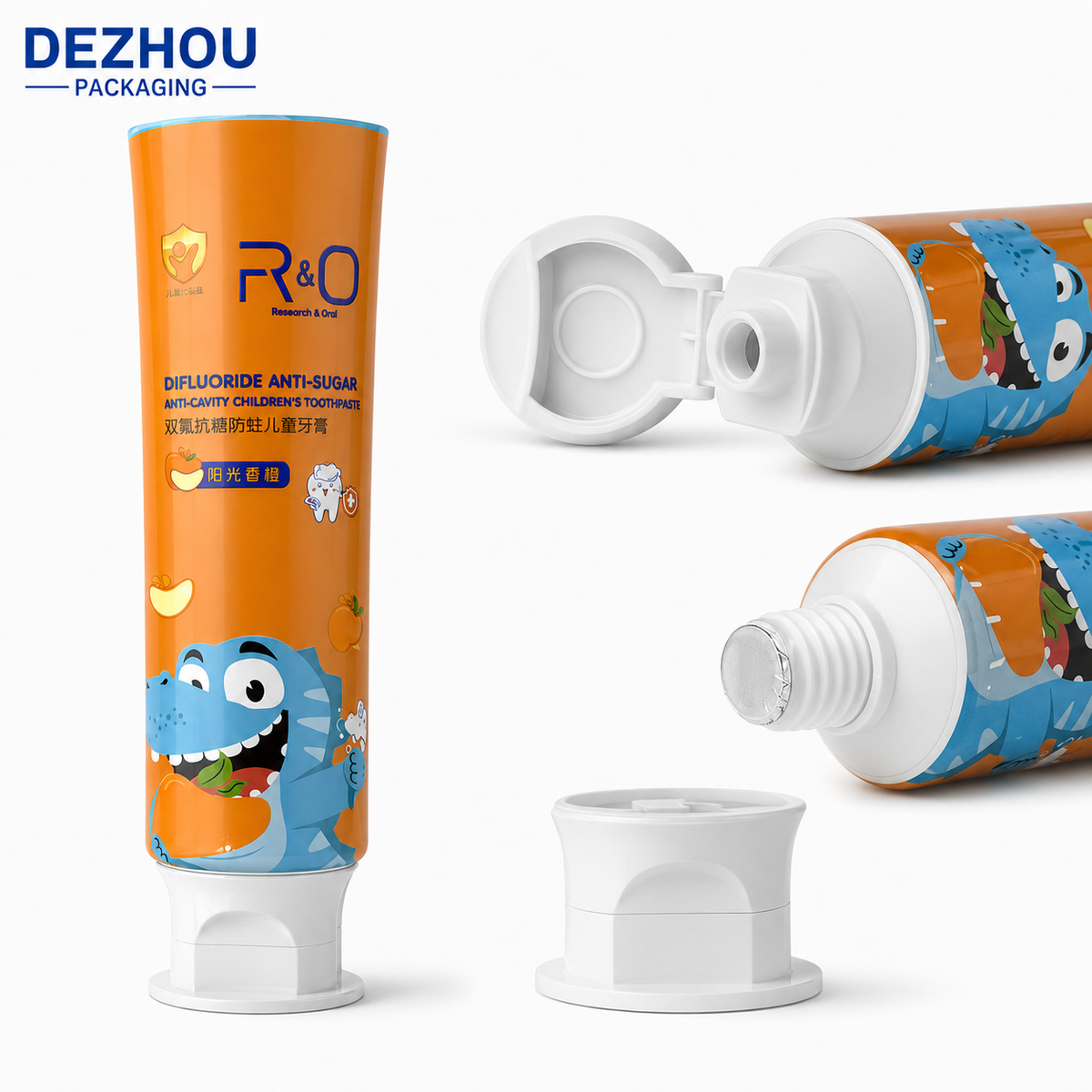 Purple ABL kids toothpaste tube with doctor cap