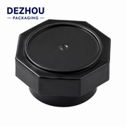 Custom Black Octagonal Screw Cap for Cosmetic Tubes