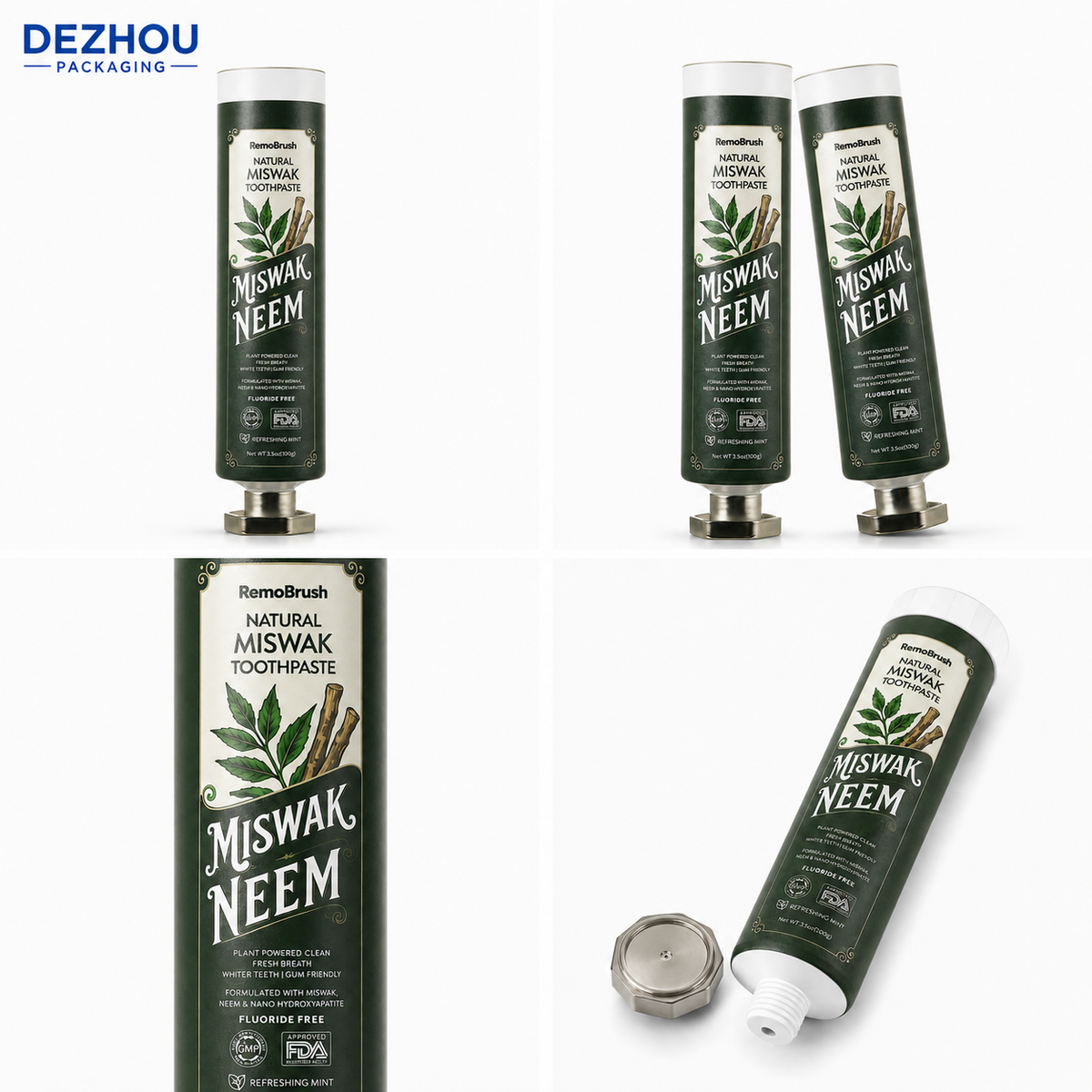 100g ABL toothpaste tube with hexagonal cap