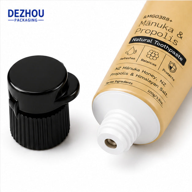 ABL toothpaste tube with twist flip-top cap