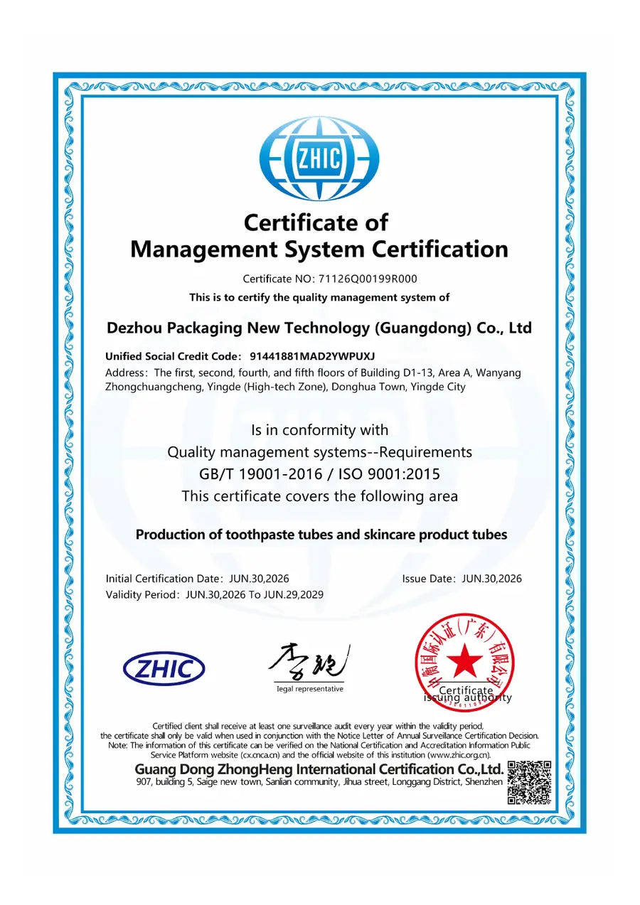 ISO 9001:2015 certificate